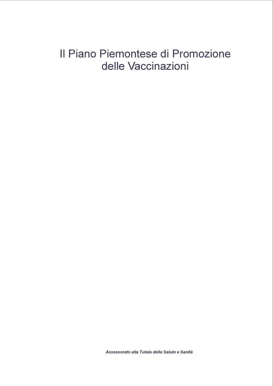 Vaccinazioni Assessorato