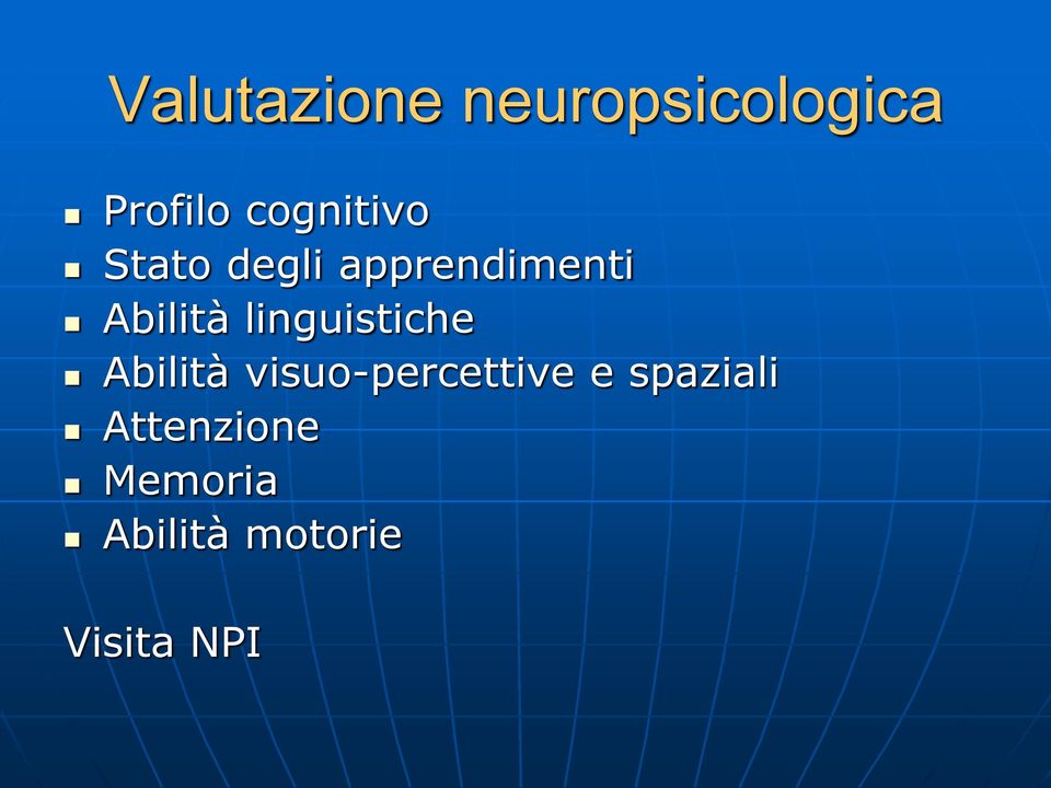 linguistiche Abilità visuo-percettive e