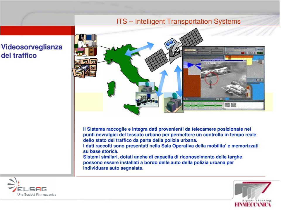 I dati raccolti sono presentati nella Sala Operativa della mobilita e memorizzati su base storica.