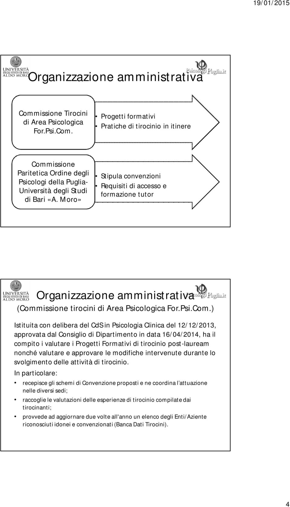 issione tirocini di Area Psicologica For.Psi.Com.