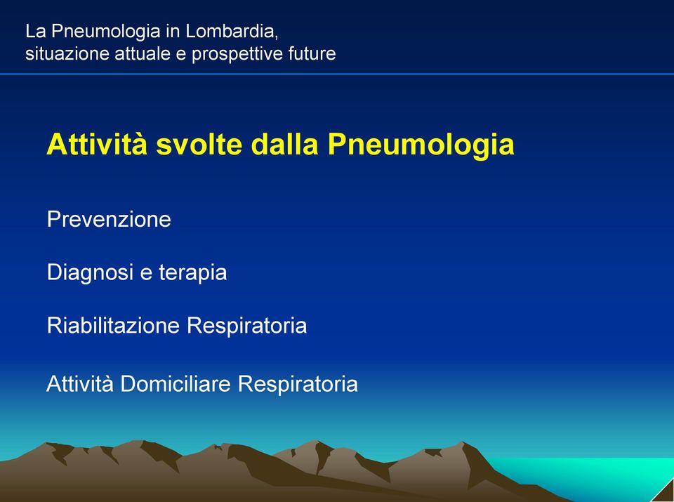 Pneumologia Prevenzione Diagnosi e terapia