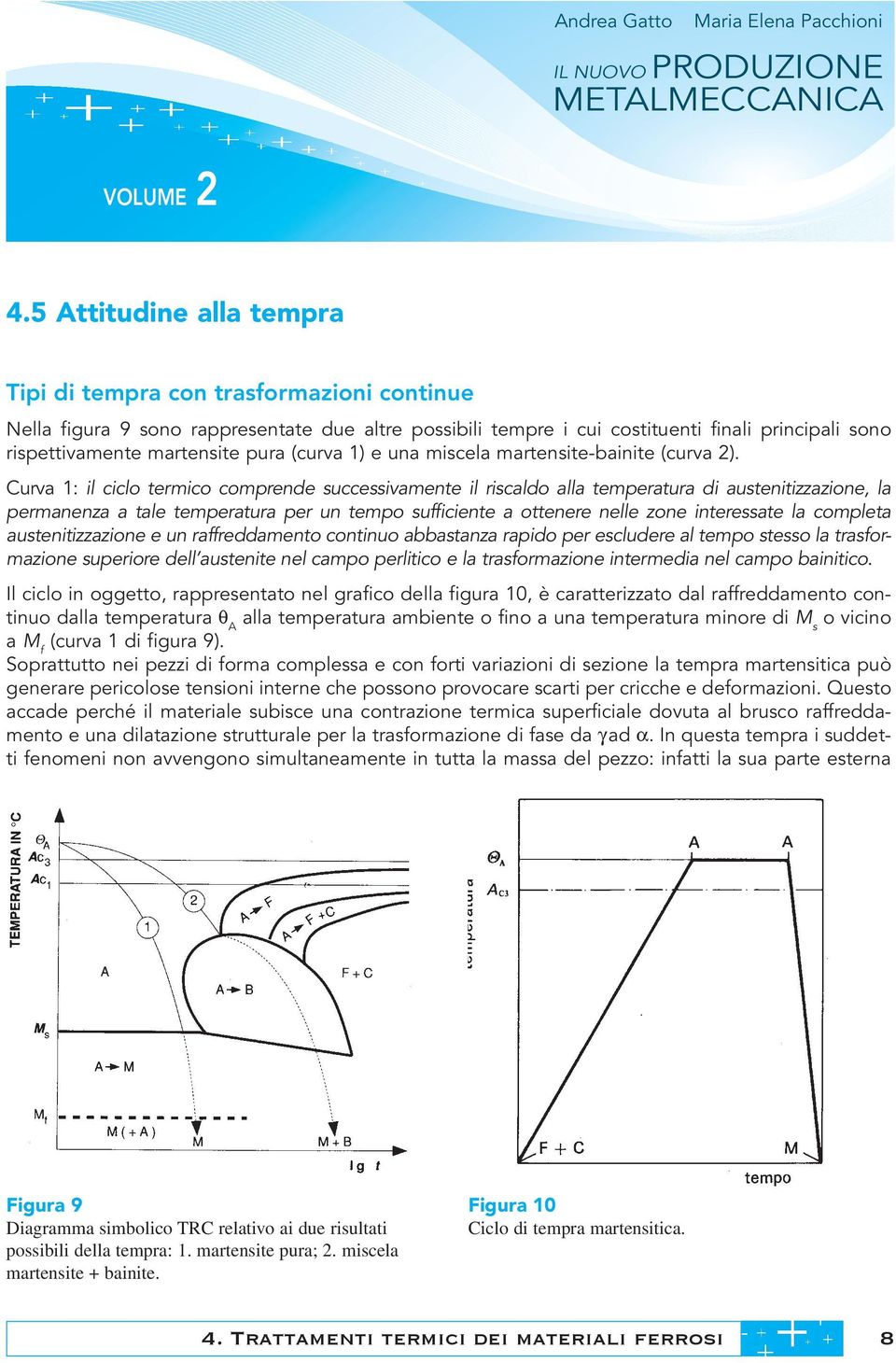 Curva 1: il ciclo termico comprende successivamente il riscaldo alla temperatura di austenitizzazione, la permanenza a tale temperatura per un tempo sufficiente a ottenere nelle zone interessate la