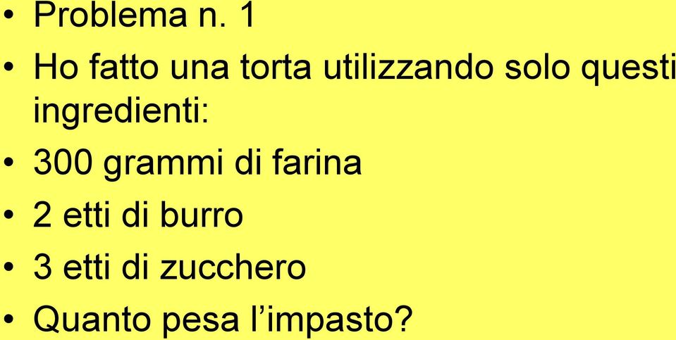 solo questi ingredienti: 300 grammi