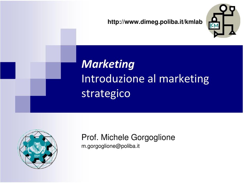 al marketing strategico Prof.