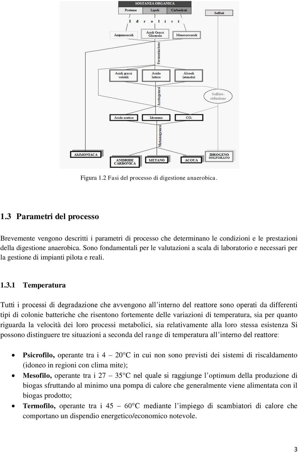 1 Temperatura Tutti i processi di degradazione che avvengono all interno del reattore sono operati da differenti tipi di colonie batteriche che risentono fortemente delle variazioni di temperatura,