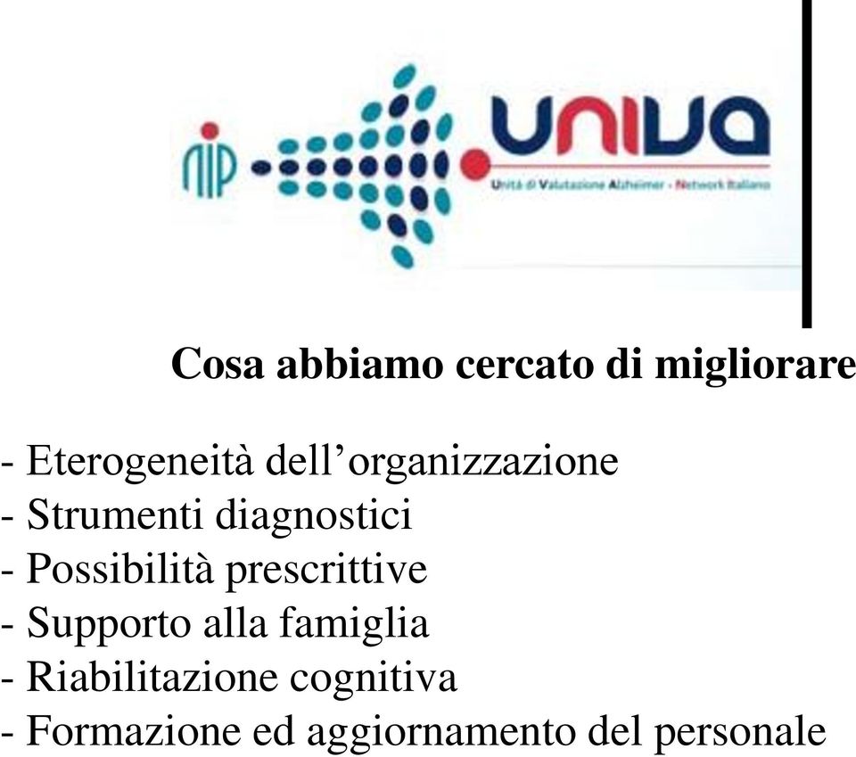 Possibilità prescrittive - Supporto alla famiglia -