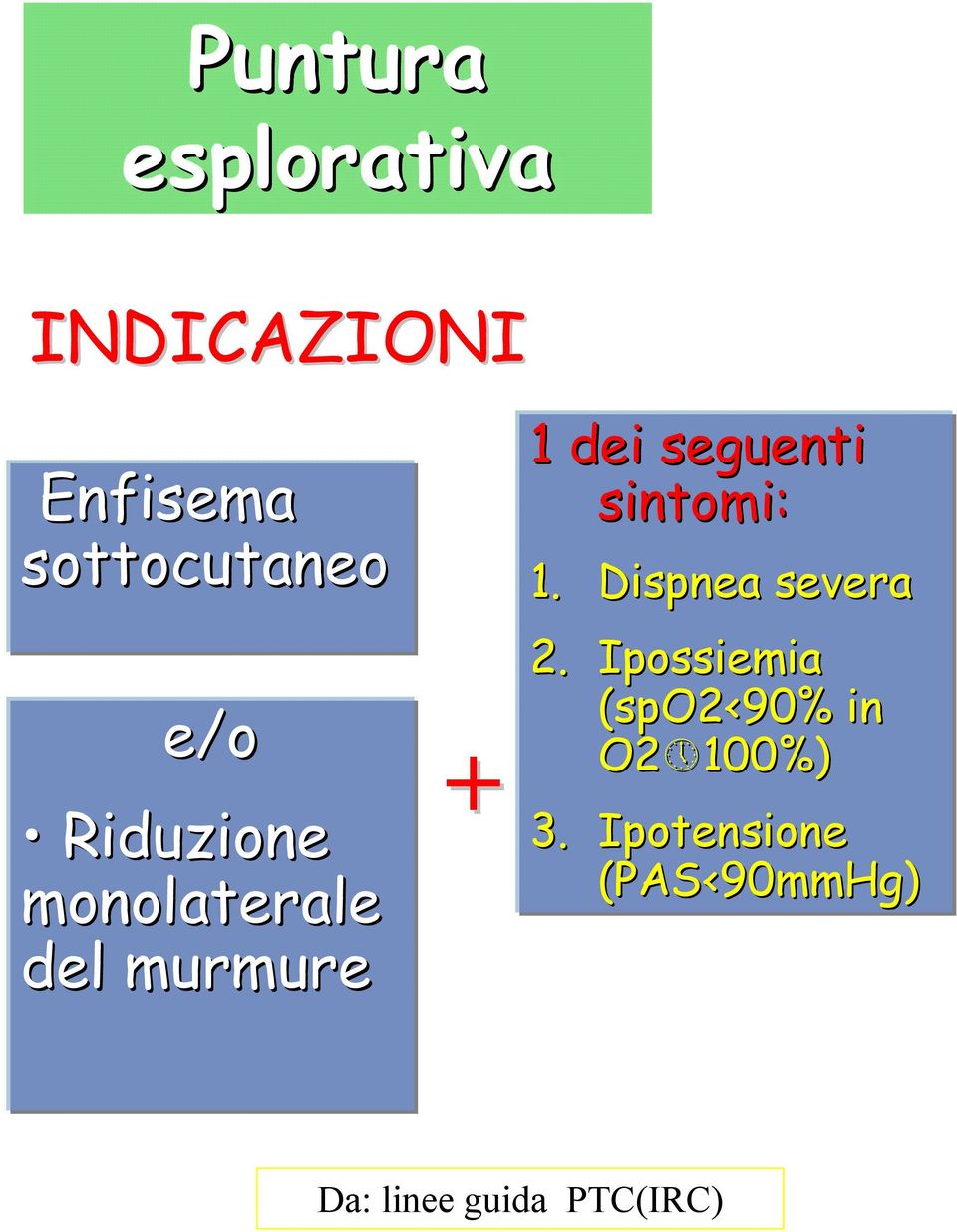 sintomi: 1. Dispnea severa 2.