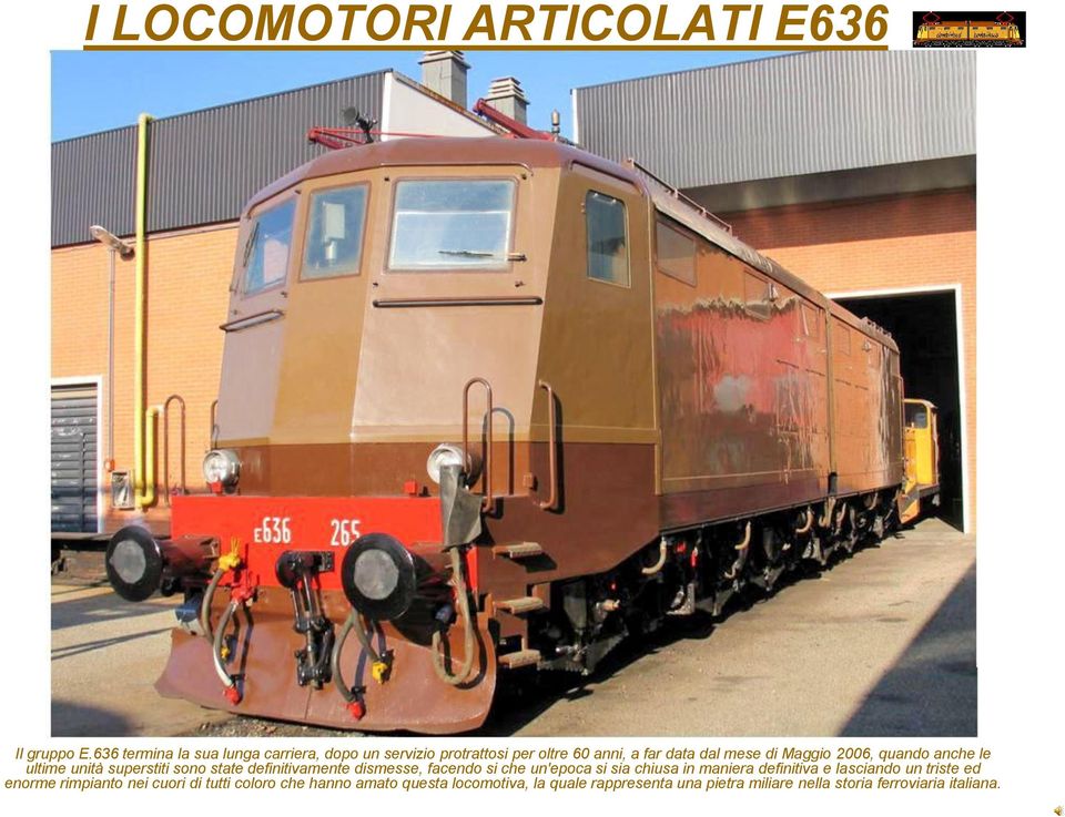 Istruzione di Testo Locomotive E 428 E626  AVARIE 