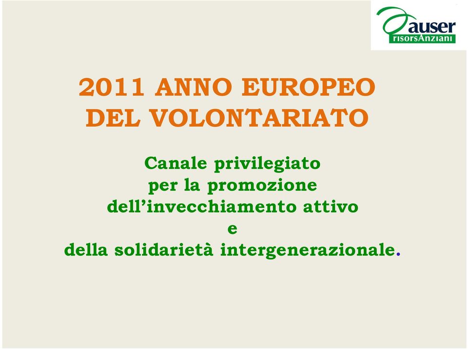 promozione dell invecchiamento