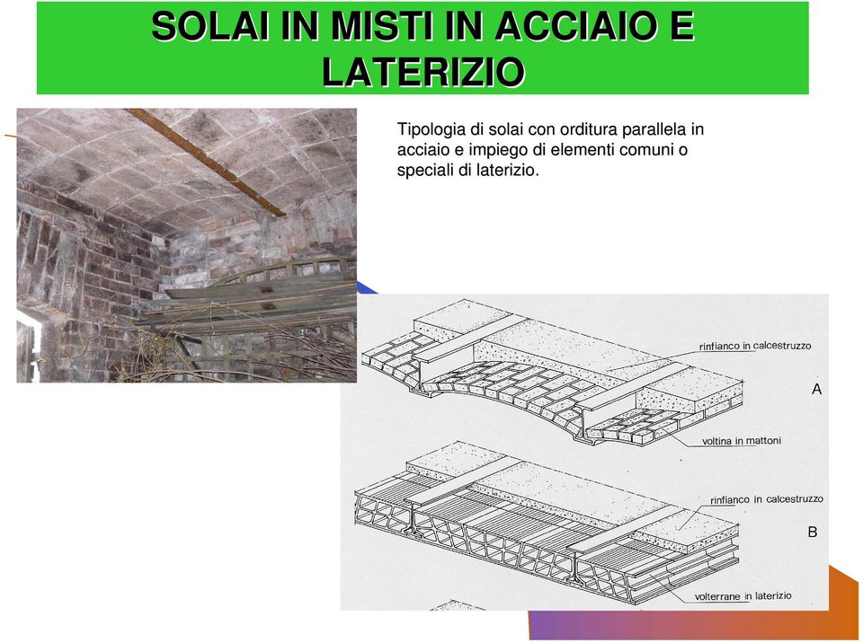 orditura parallela in acciaio e