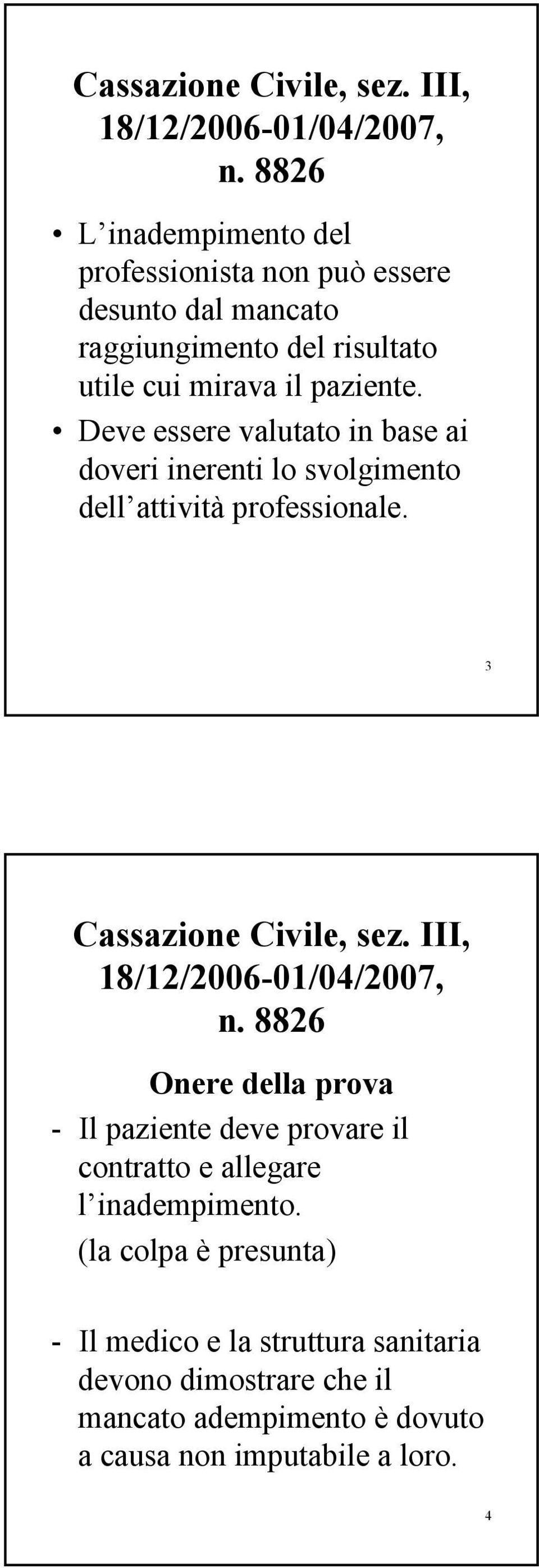 Deve essere valutato in base ai doveri inerenti lo svolgimento dell attività professionale.