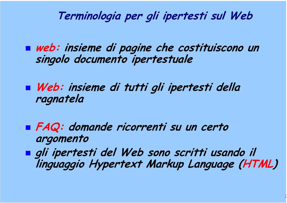 ipertesti della ragnatela FAQ: domande ricorrenti su un certo argomento gli