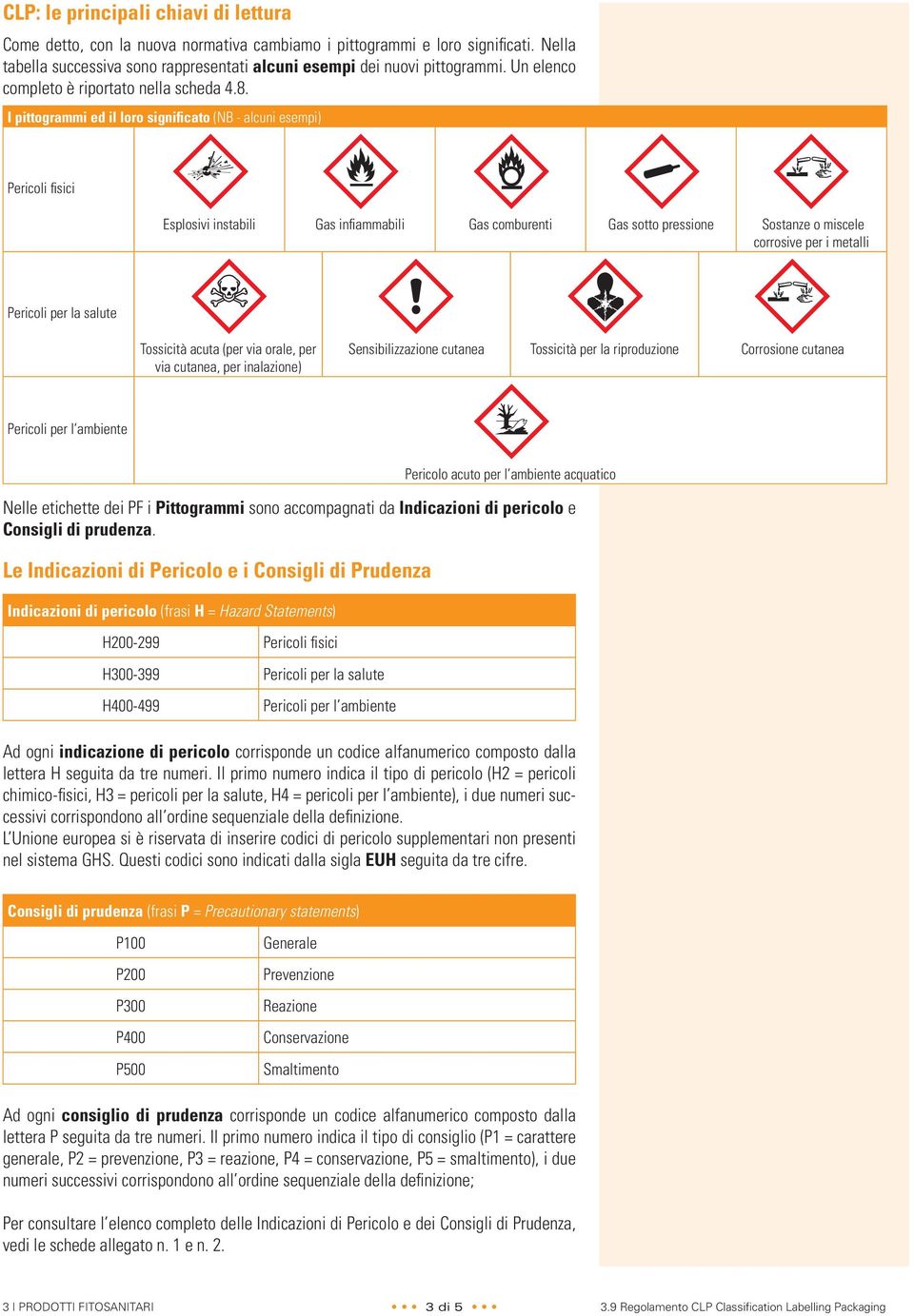 I pittogrammi ed il loro significato (NB - alcuni esempi) Pericoli fi sici Esplosivi instabili Gas infi ammabili Gas comburenti Gas sotto pressione Sostanze o miscele corrosive per i metalli Pericoli