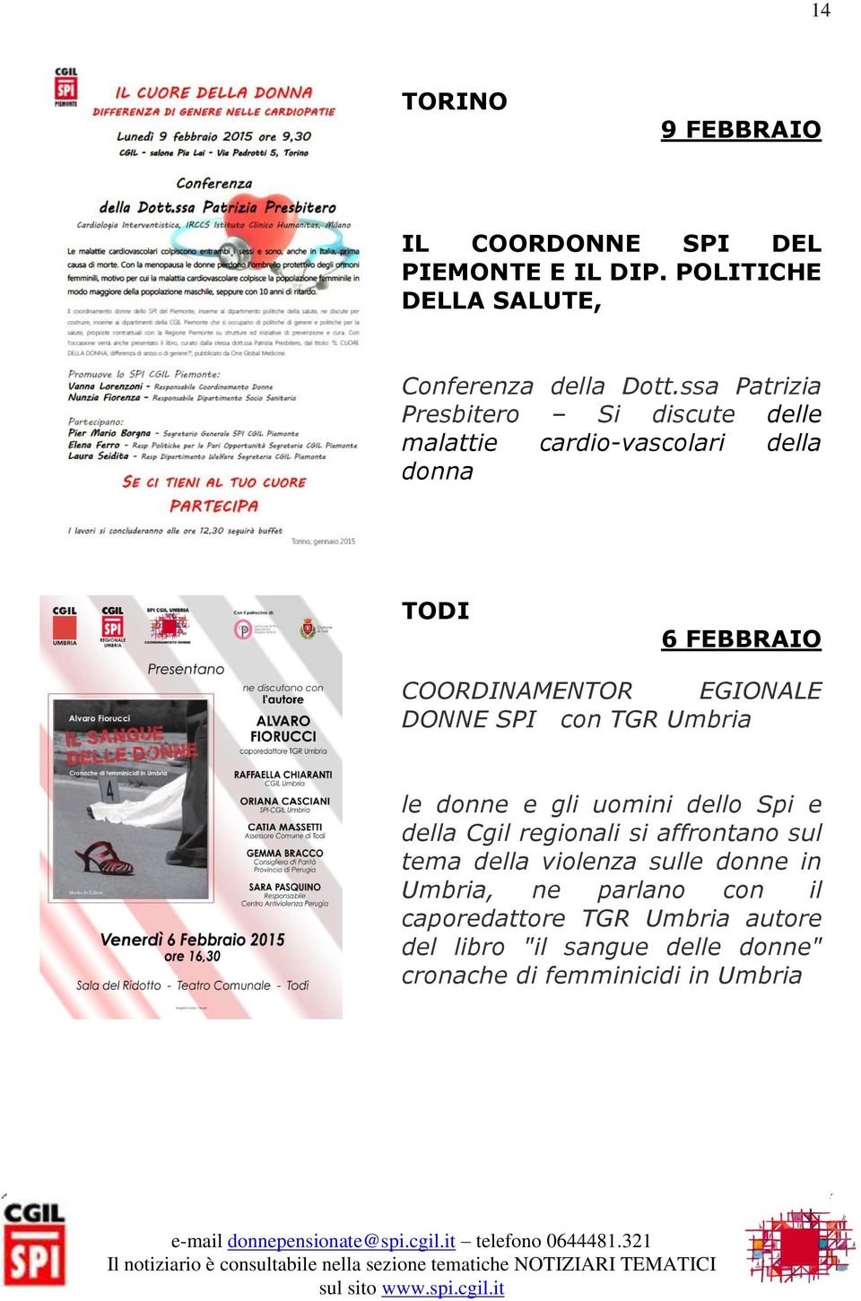 DONNE SPI con TGR Umbria le donne e gli uomini dello Spi e della Cgil regionali si affrontano sul tema della violenza