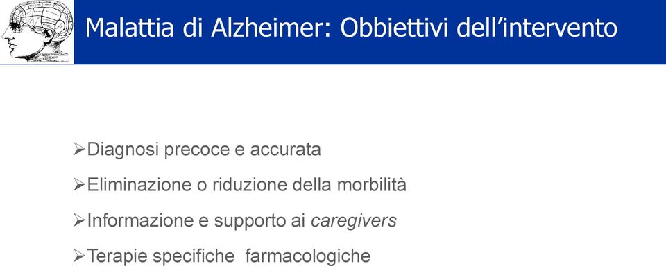 Eliminazione o riduzione della morbilità