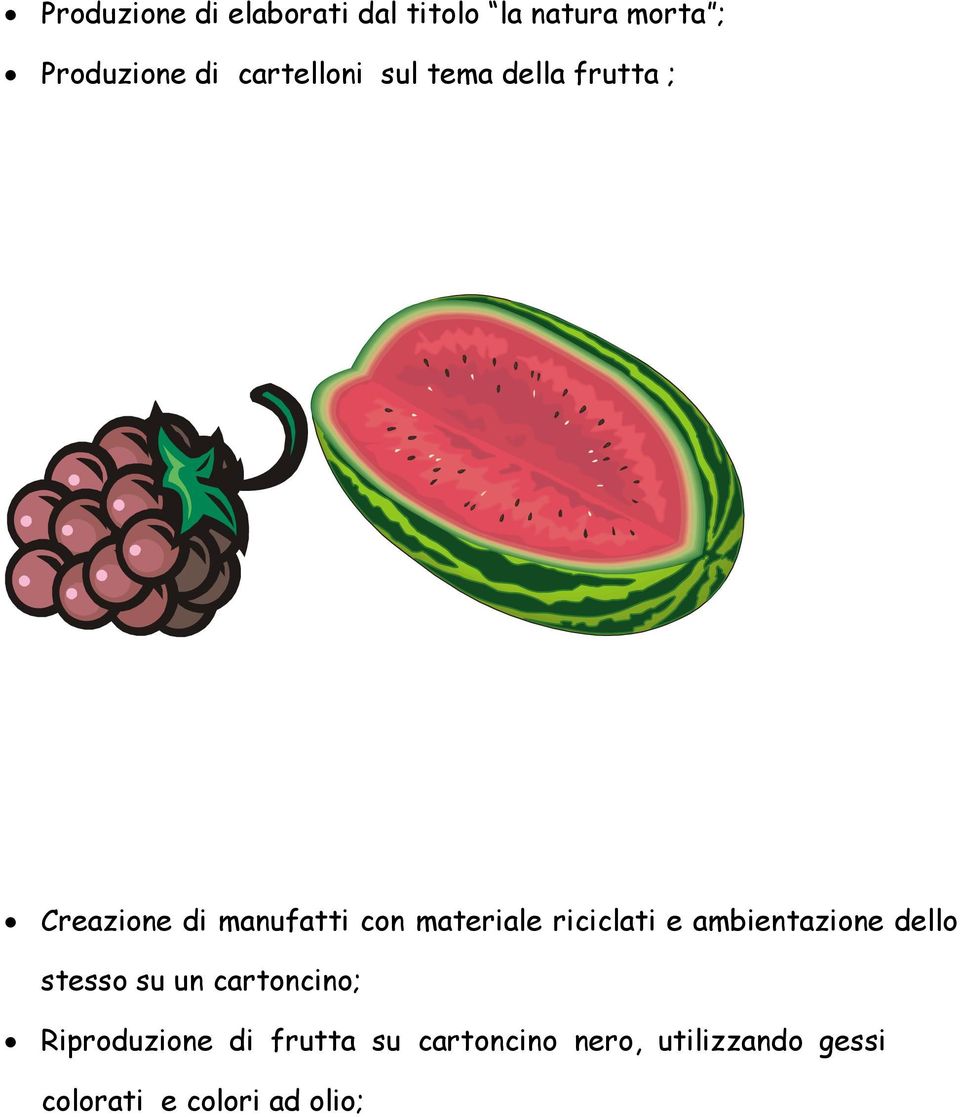 materiale riciclati e ambientazione dello stesso su un cartoncino;