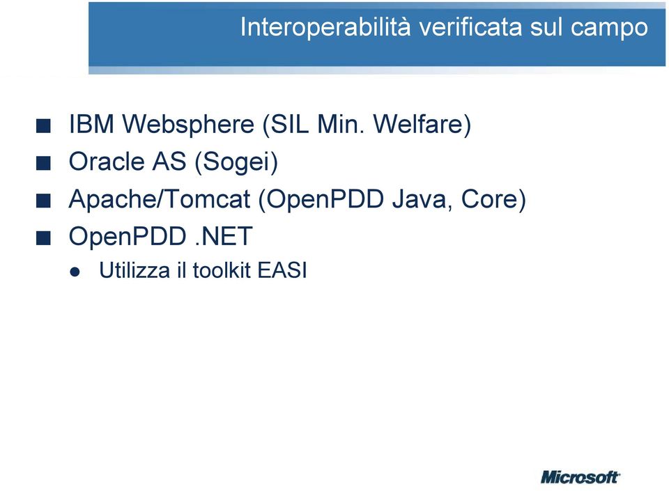 Welfare) Oracle AS (Sogei)