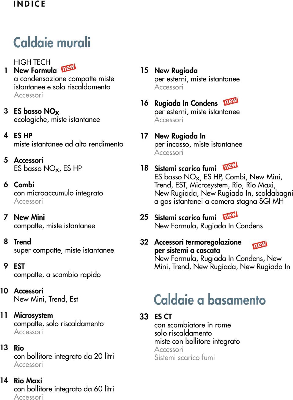 Accessori 17 18 New Rugiada In per incasso, miste istantanee Accessori Sistemi scarico fumi ES basso NOx, ES HP, Combi, New Mini, Trend, EST, Microsystem, Rio, Rio Maxi, New Rugiada, New Rugiada In,