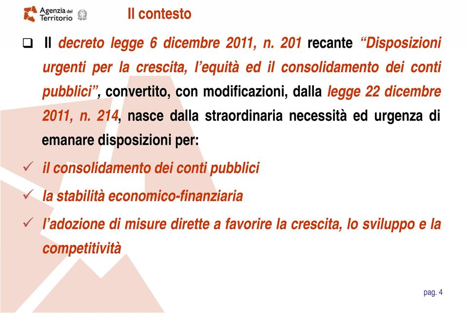 con modificazioni, dalla legge 22 dicembre 2011, n.