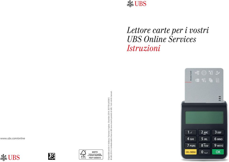 inglese. Dicembre 2014. 83770I (L45361) UBS 2014.
