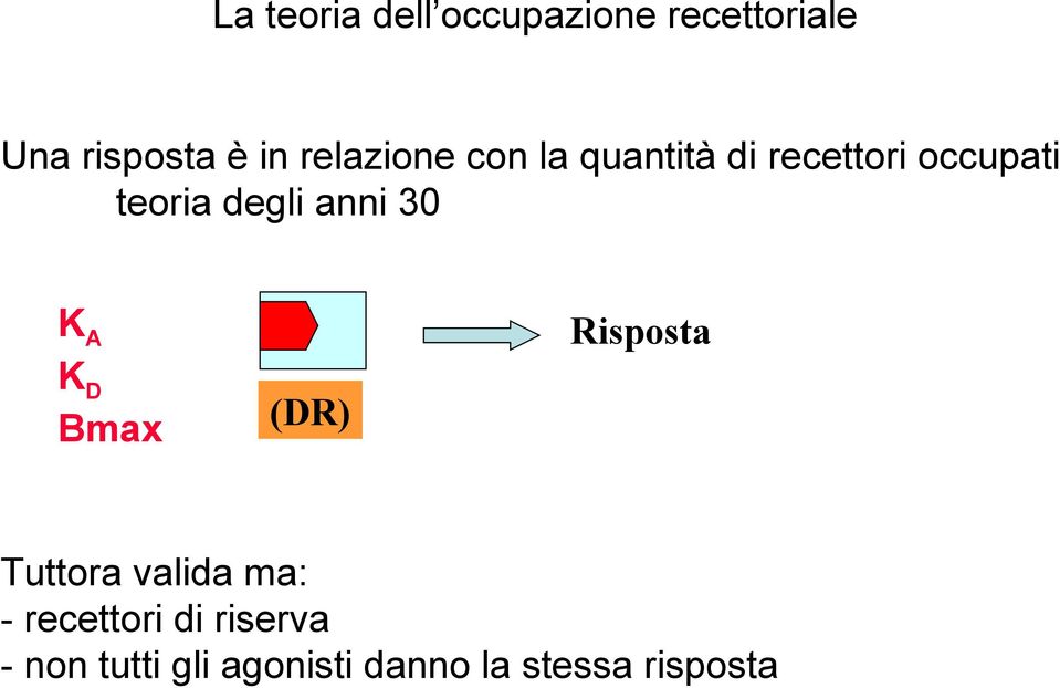 anni 30 KA KD Bmax Risposta (DR) Tuttora valida ma: -