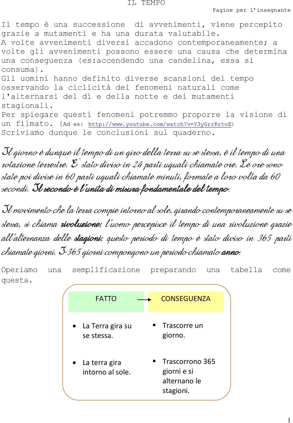 Gli uomini hanno definito diverse scansioni del tempo osservando la ciclicità dei fenomeni naturali come l'alternarsi del dì e della notte e dei mutamenti stagionali.