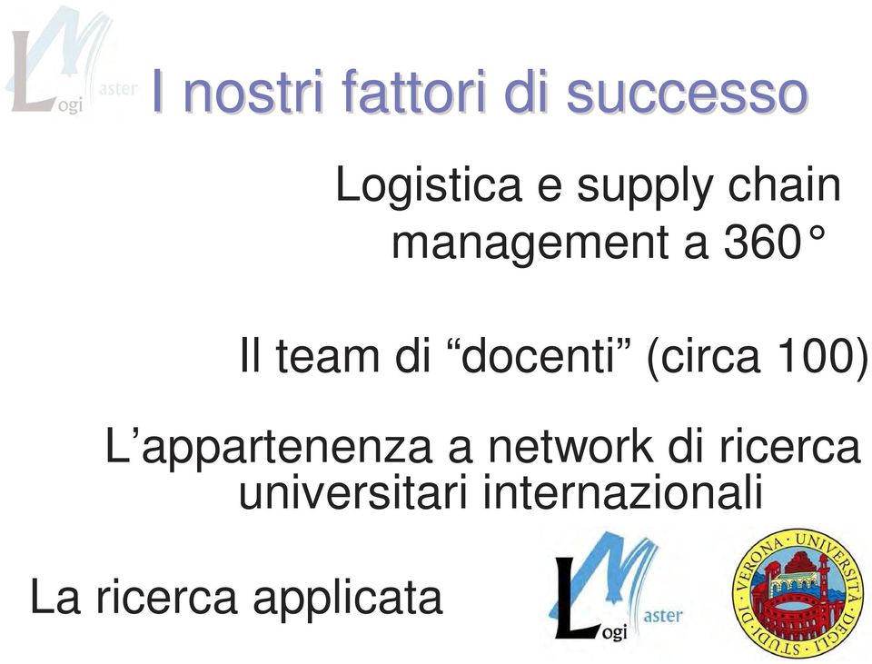 docenti (circa 100) L appartenenza a network