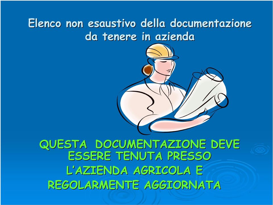 QUESTA DOCUMENTAZIONE DEVE ESSERE