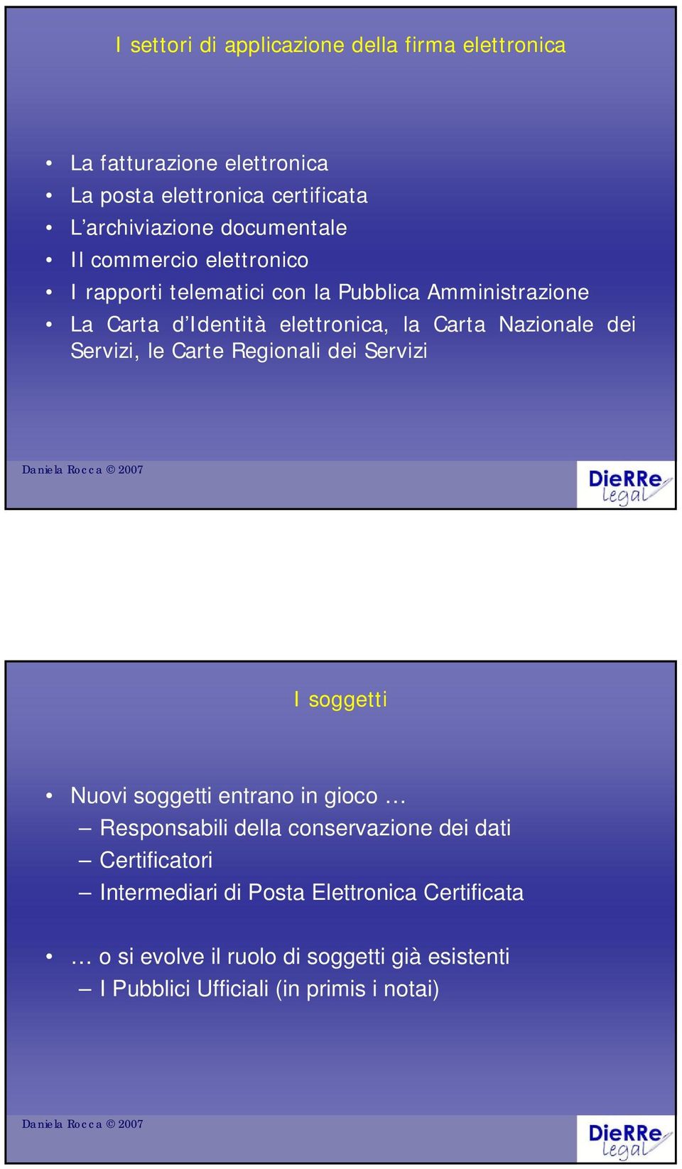 Nazionale dei Servizi, le Carte Regionali dei Servizi I soggetti Nuovi soggetti entrano in gioco Responsabili della conservazione dei