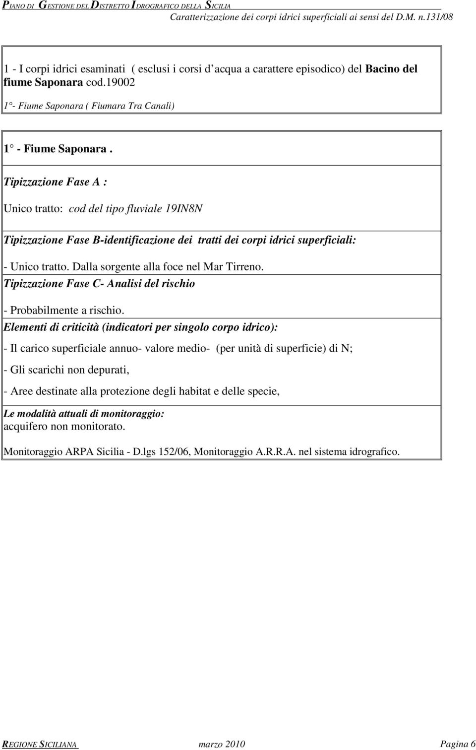 Tipizzazione Fase C- Analisi del rischio - Probabilmente a rischio.