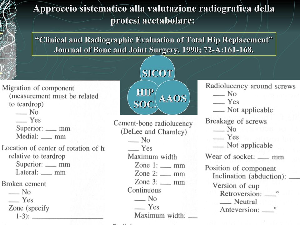 Evaluation of Total Hip Replacement Journal of Bone
