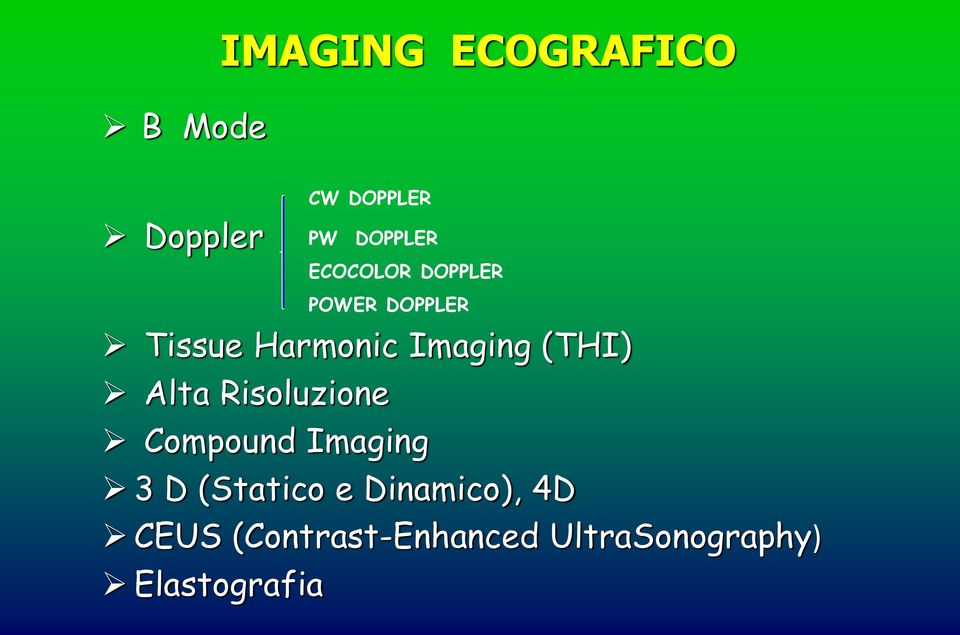 (THI) Alta Risoluzione Compound Imaging 3 D (Statico e