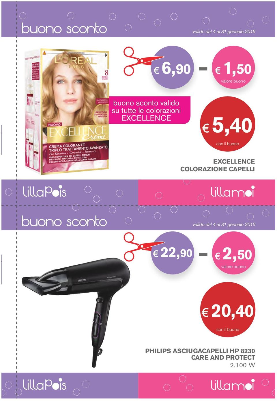 COLORAZIONE CAPELLI 22,90 2,50 20,40