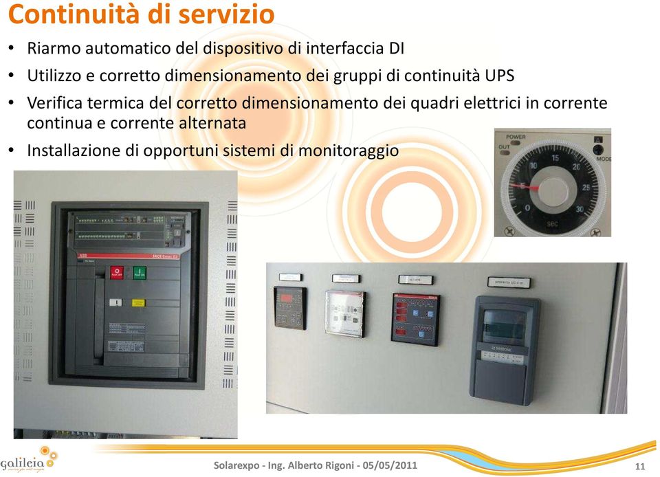 dimensionamento dei quadri elettrici in corrente continua e corrente alternata