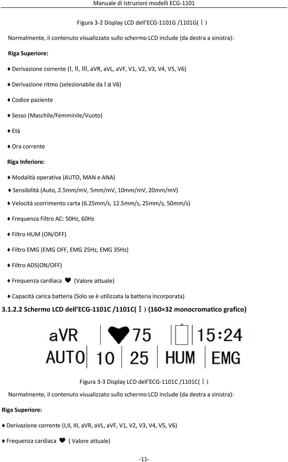 Sensibilità (Auto, 2.5mm/mV, 5mm/mV, 10mm/mV, 20mm/mV) Velocità scorrimento carta (6.25mm/s, 12.