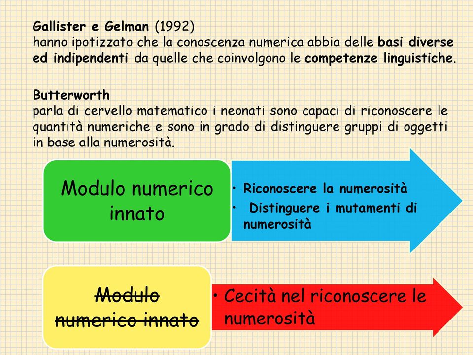 Butterworth parla di cervello matematico i neonati sono capaci di riconoscere le quantità numeriche e sono in grado di