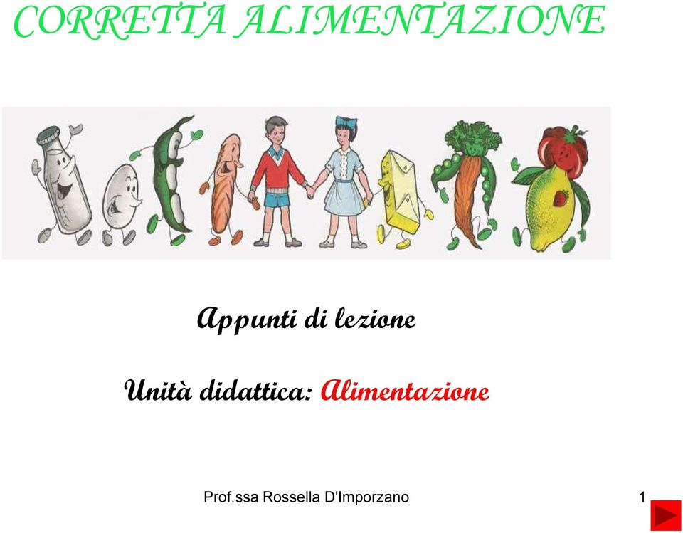 didattica: Alimentazione