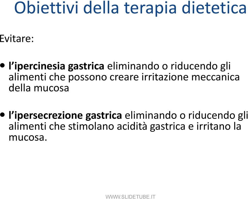 meccanica della mucosa l ipersecrezione gastrica eliminando o