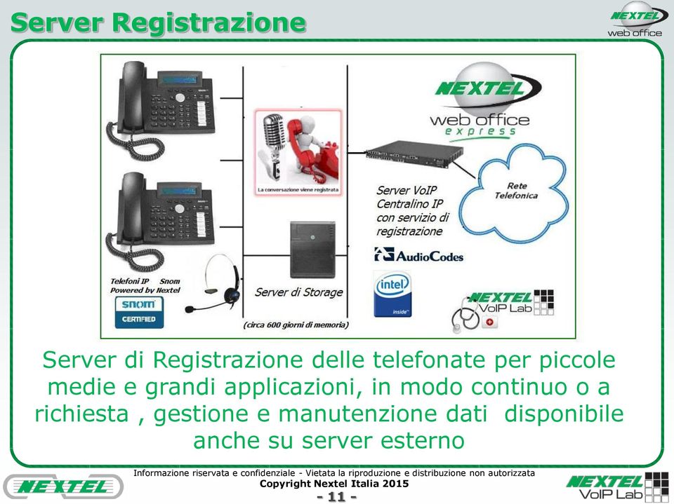 applicazioni, in modo continuo o a richiesta,