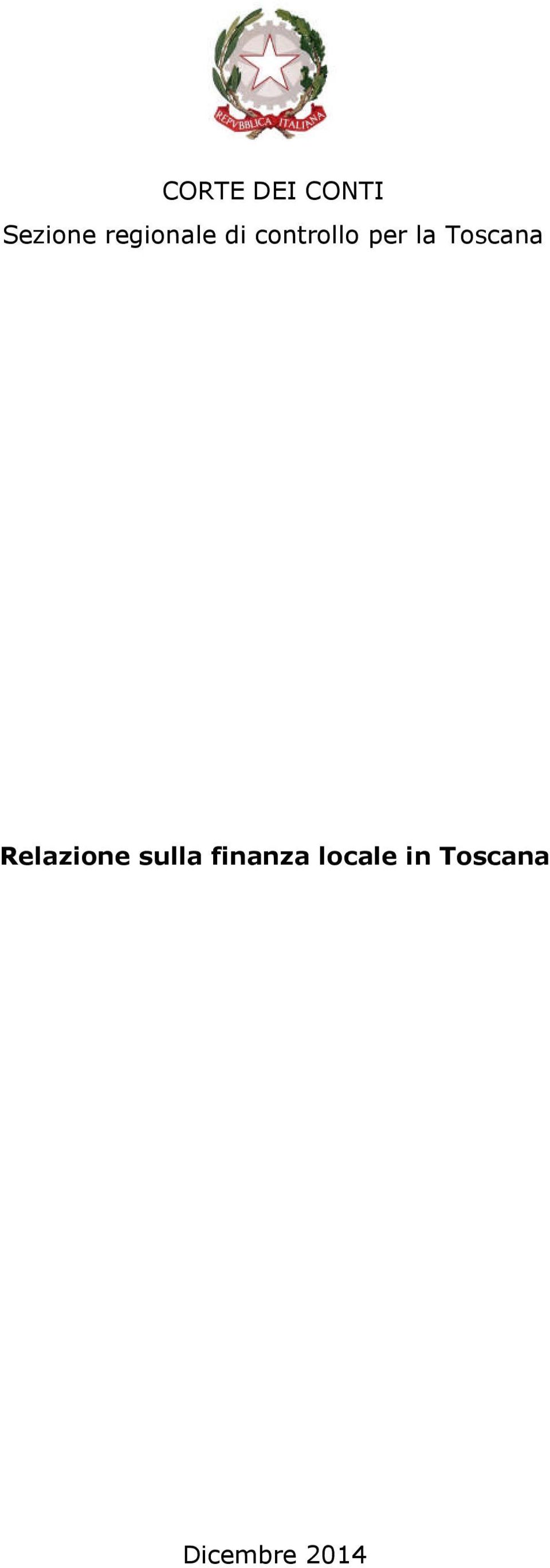 Toscana Relazione sulla