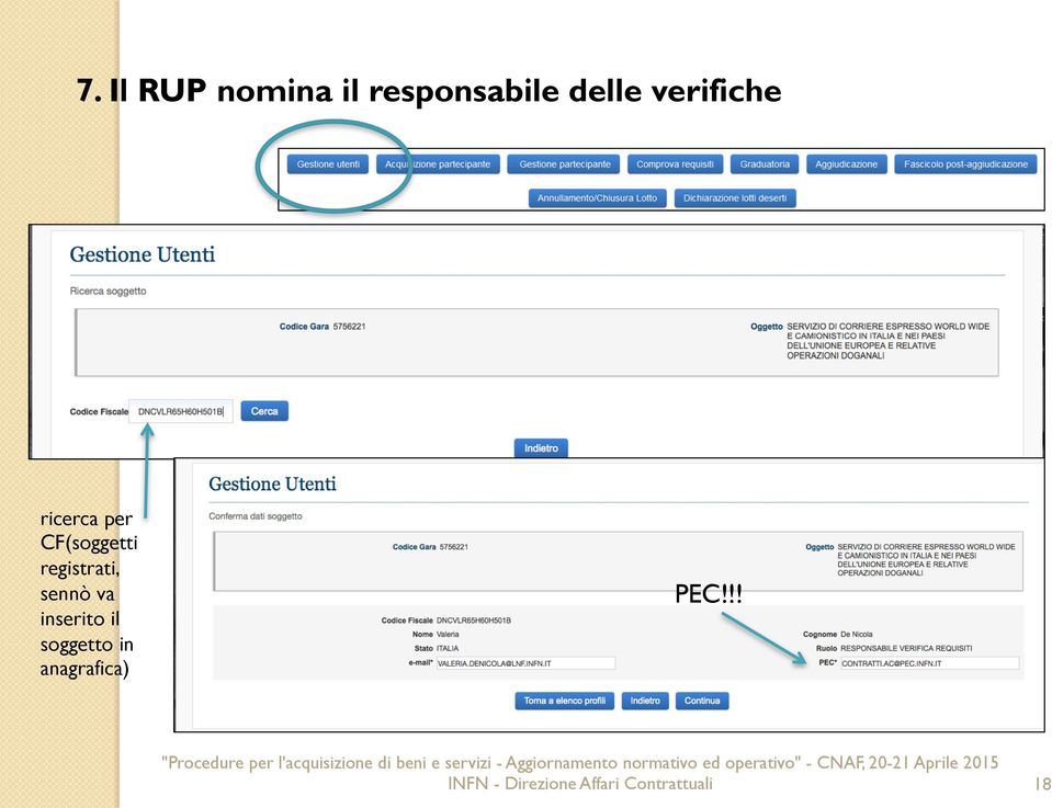 registrati, sennò va inserito il soggetto