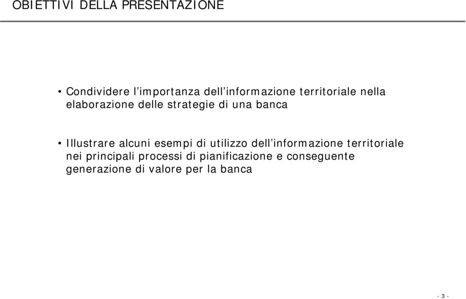 alcuni esempi di utilizzo dell informazione territoriale nei principali