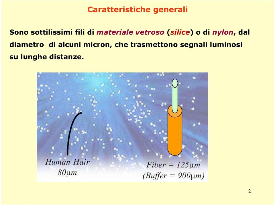 nylon, dal diametro di alcuni micron, che