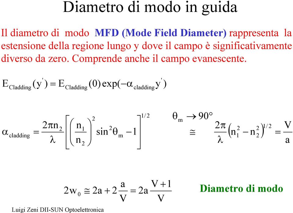 Comprede ache il campo evaescete.