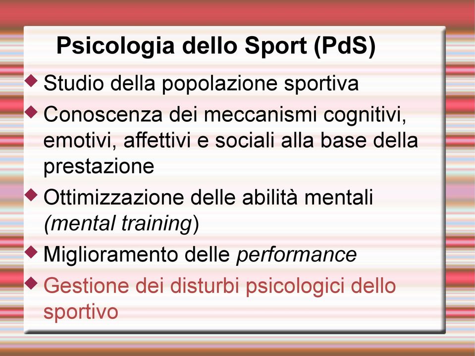 base della prestazione Ottimizzazione delle abilità mentali (mental