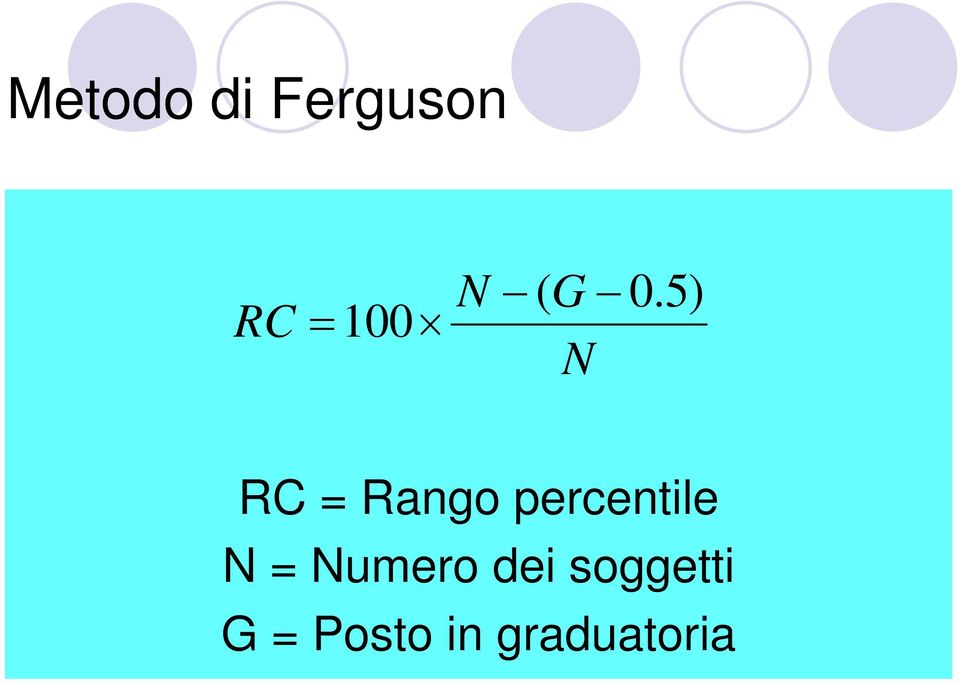 5) RC = Rango percentile N