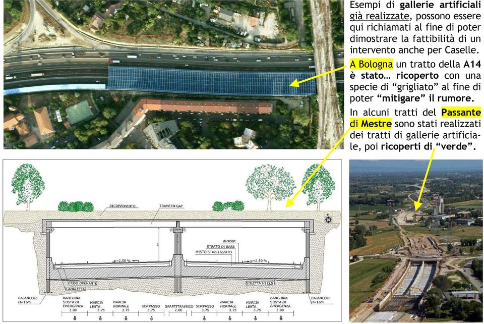 A Bologna un tratto della A14 è stato ricoperto con una specie di grigliato al fine di poter