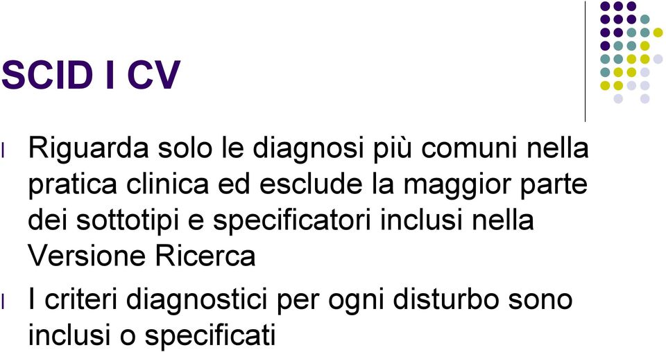 sottotipi e specificatori inclusi nella Versione