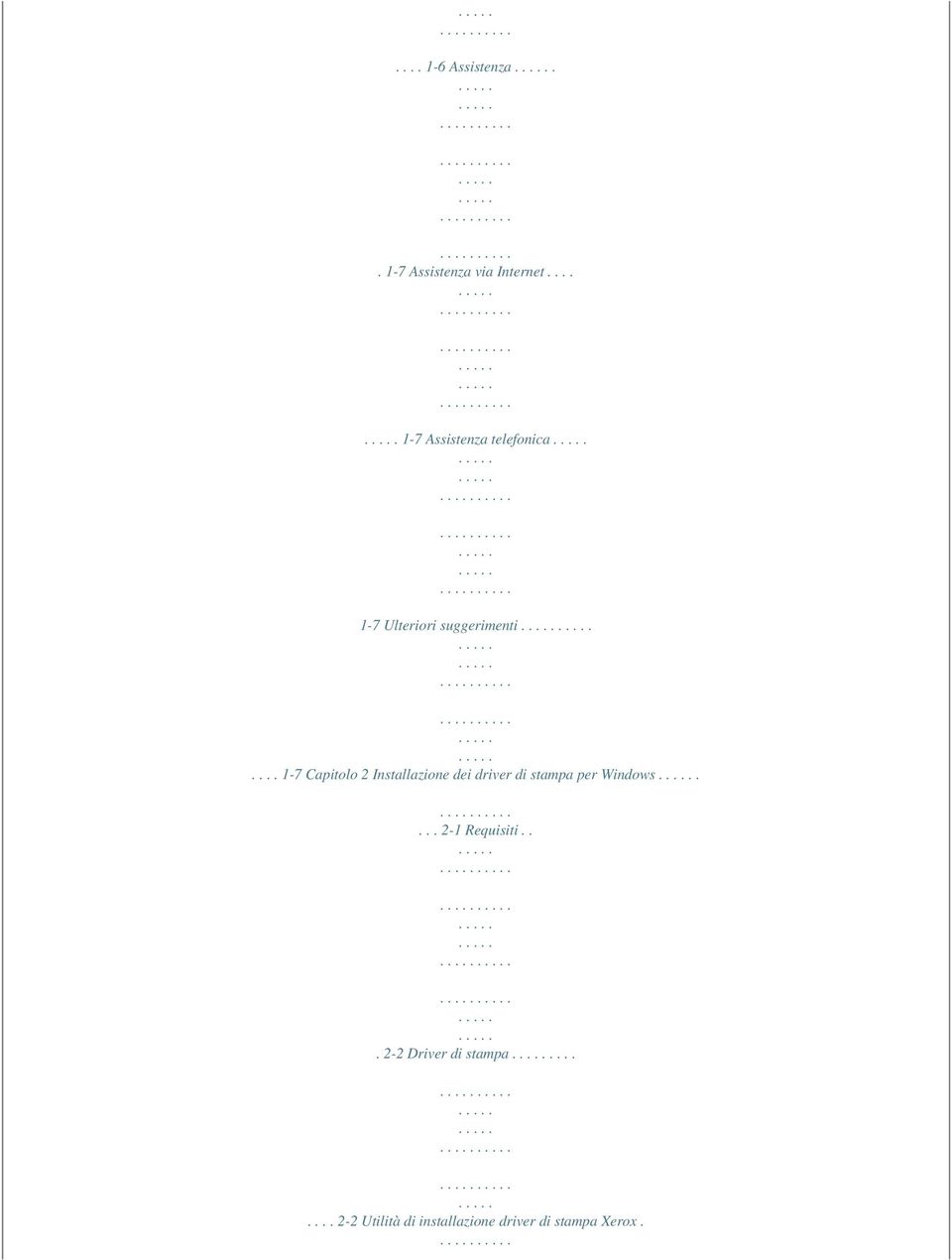 ... 1-7 Capitolo 2 Installazione dei driver di stampa per Windows.
