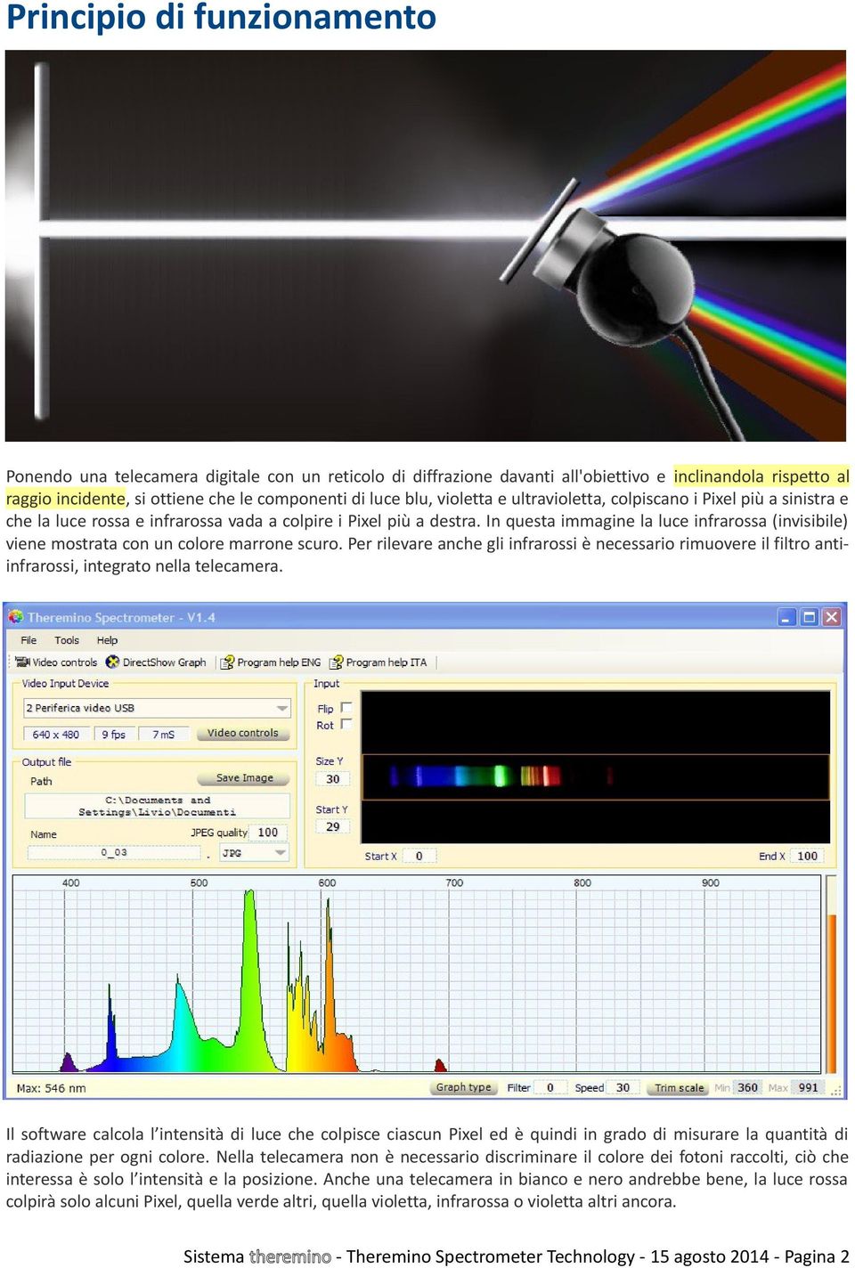 In questa immagine la luce infrarossa (invisibile) viene mostrata con un colore marrone scuro.